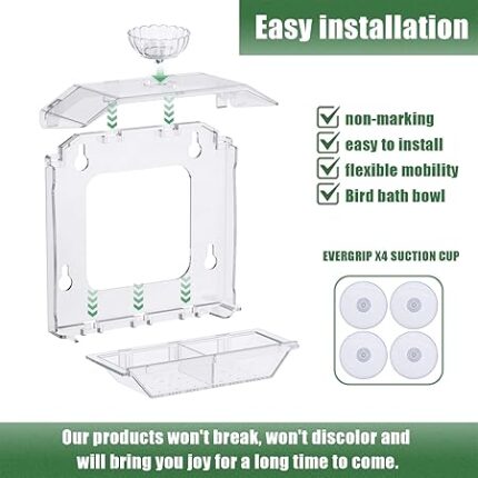 Clear Window Bird Feeder -birdsjungle