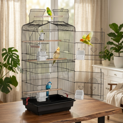 41-Inch Open Top Bird Cage for Small & Medium Birds