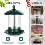 Metal Wild Bird Feeder with 360° Feeding Tray