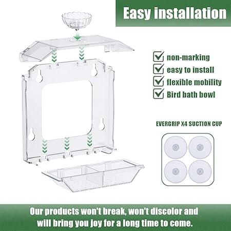 Clear Window Bird Feeder -birdsjungle